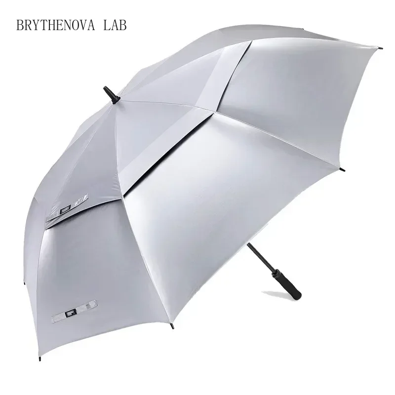 Golf Umbrella Large - 40インチ（180cm）大型ロングハンドル傘 アウトドア日よけ チタン保護シルバーグルー 二重層日除けゴルフ傘