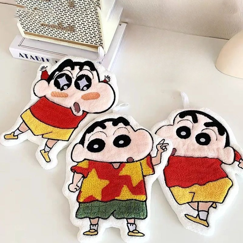 クレヨンしんちゃんの柄が描かれた、かわいらしいデザインのハン - Golf Towel のレビューと価格