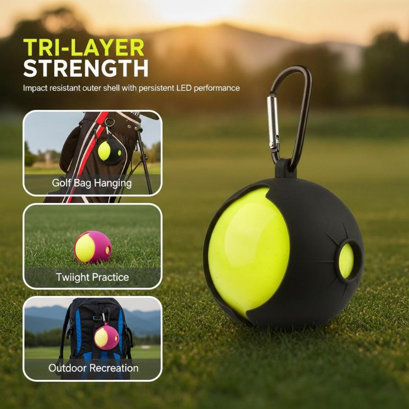 パークゴルフボール用シリコンスリーブ、カラビナクリップ付きの - Golf Bag のレビューと価格