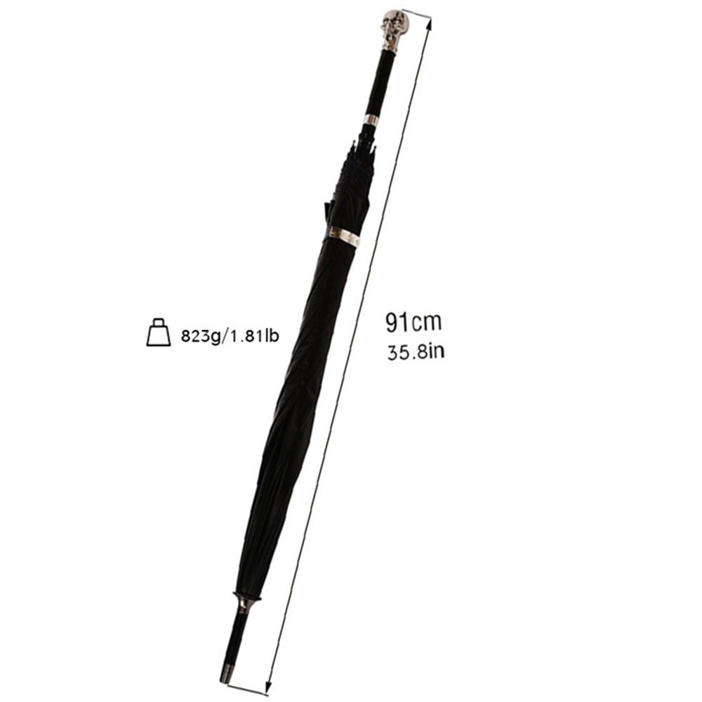 スカルウォーキングケーン2-in-1護身用頑丈な防風UVカッ - Golf Umbrella Large のレビューと価格